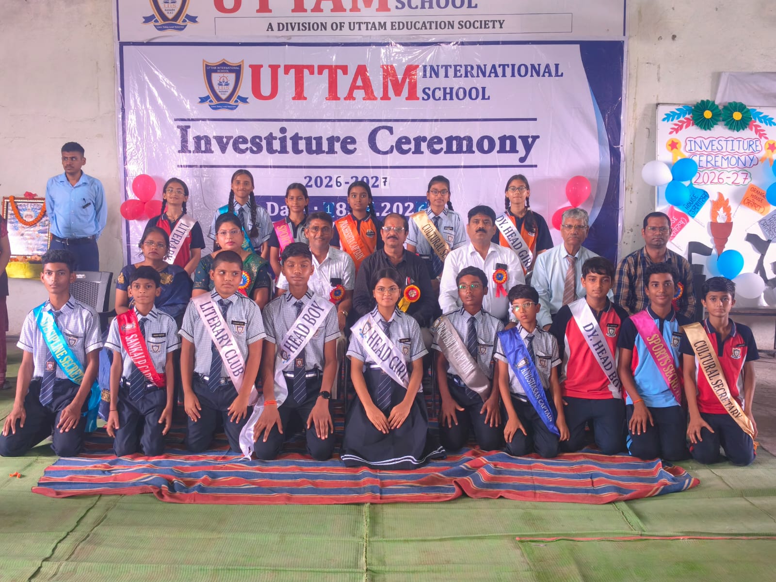 उत्तम इंटरनेशनल स्कूल में Investiture ceremony संपन्न 